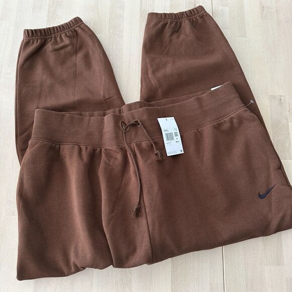 Nike Jogger Pants Womens 3X High Rise Sweatpants Oversized Fit Brown Joggers - Picture 2 of 4